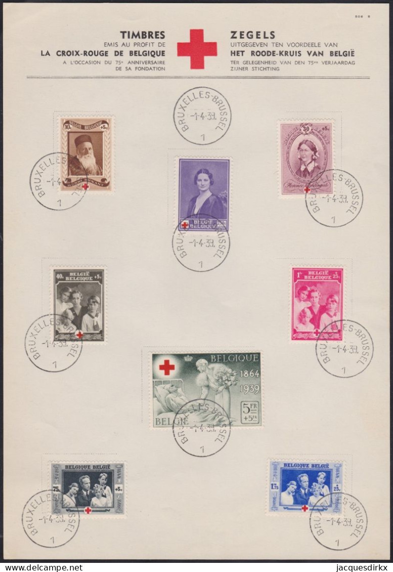 Belgie  .   OBP    .   496/503 Op Kaart     .     O       .  Gestempeld   .   /    .   Oblitéré - Used Stamps