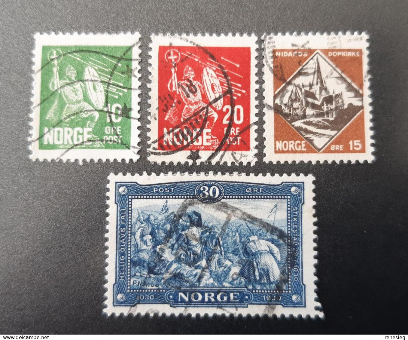 Norge 1930 Yvert 147, 148, 149 & 150 - Gebruikt