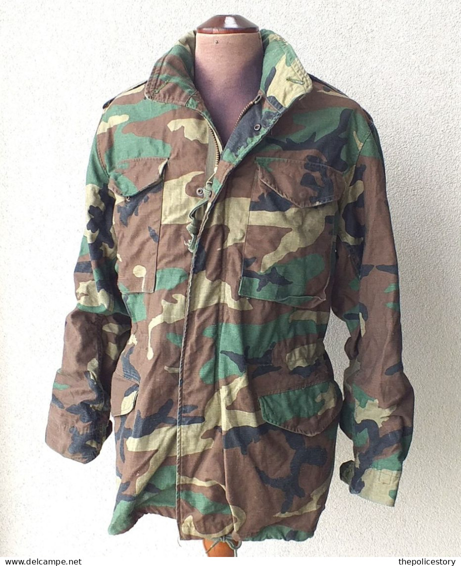 Giaccone Vintage Field Jacket M-65 Woodland Originale U.S. Army Anni '80 Tg. SL - Uniform