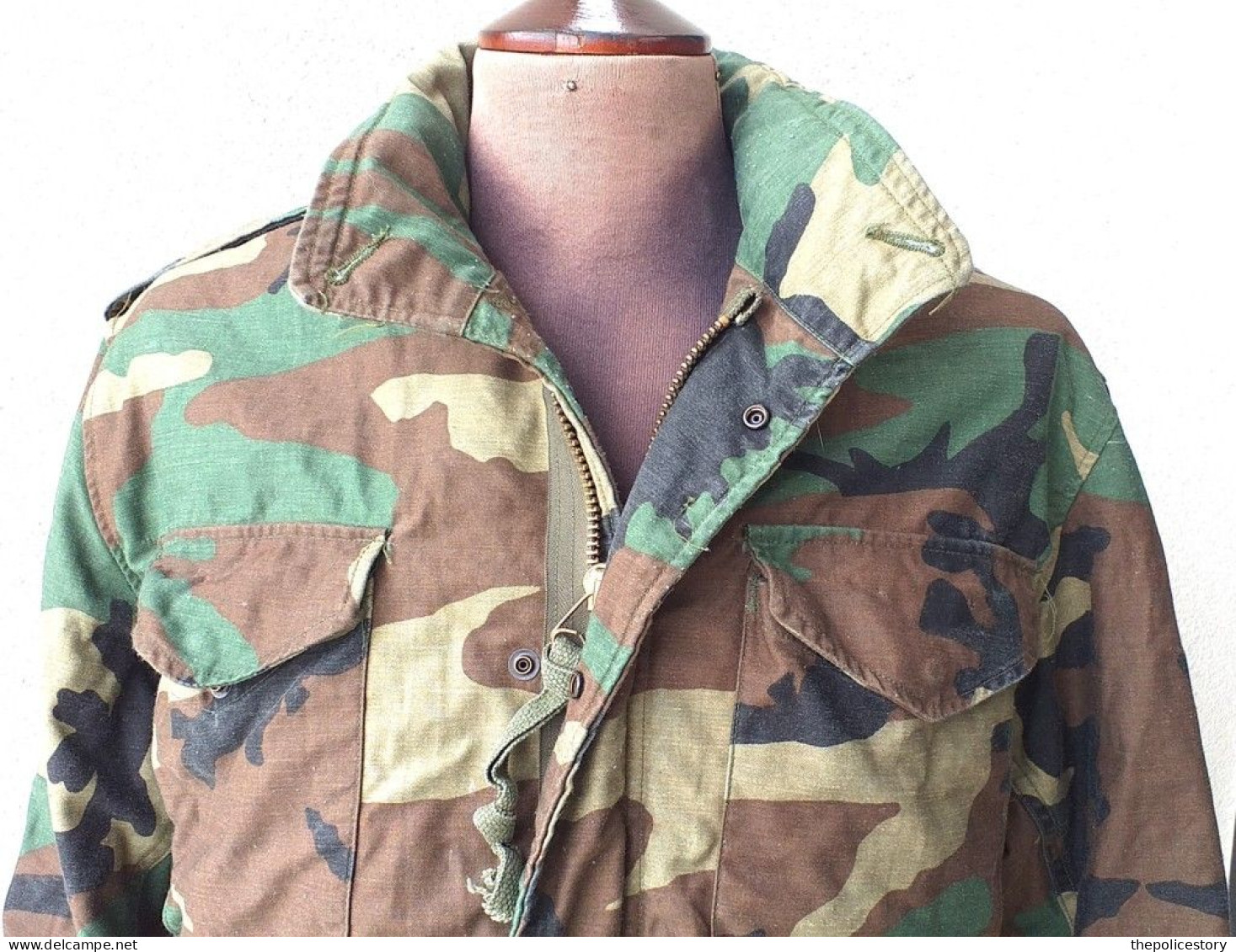 Giaccone Vintage Field Jacket M-65 Woodland Originale U.S. Army Anni '80 Tg. SL - Uniformes
