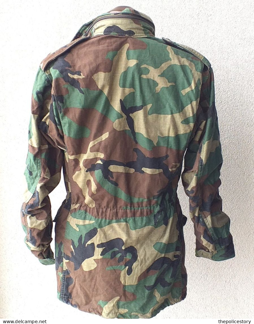 Giaccone Vintage Field Jacket M-65 Woodland Originale U.S. Army Anni '80 Tg. SL - Uniform