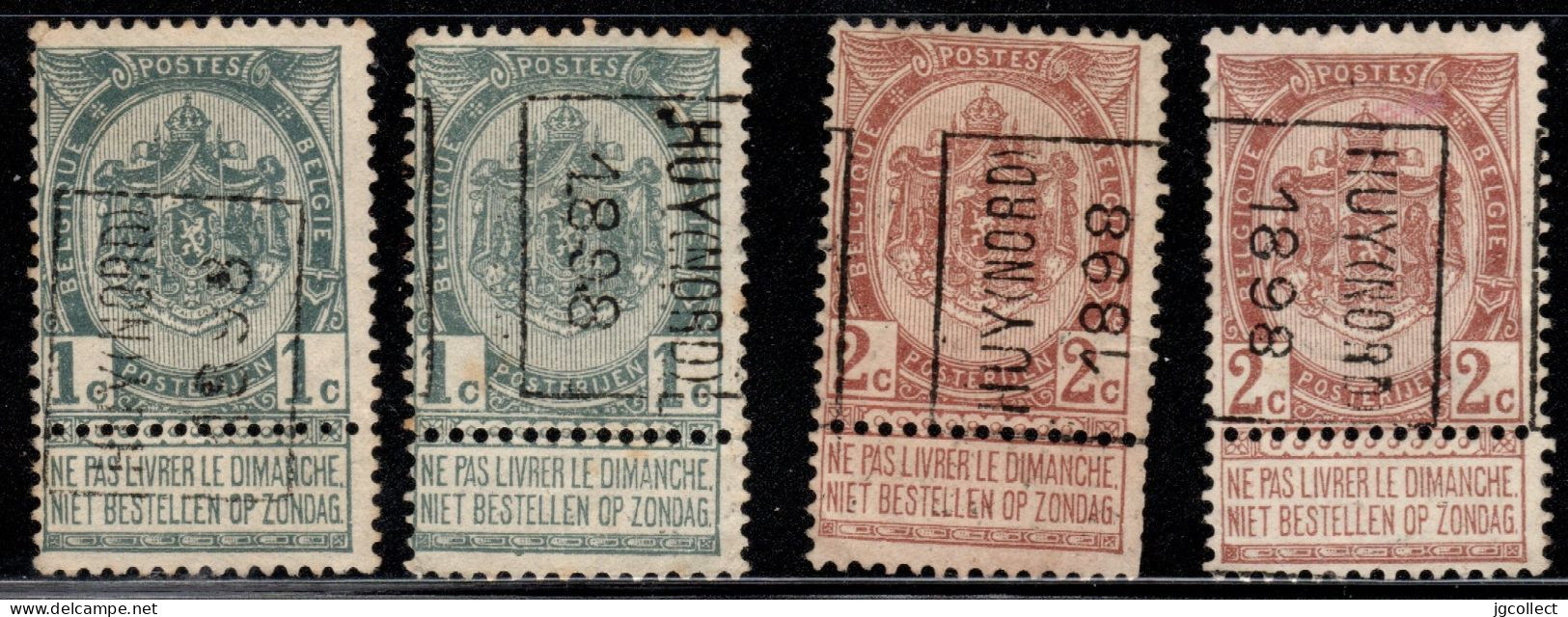 Preo's (53 & 55) "HUY (NORD) 1898" OCVB 149 & 176  A+B - Rollini 1900-09