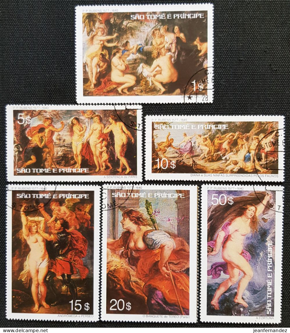 Sao Tome Et Principe 1977  400th Anniversary Of The Birth Of Peter Paul Rubens  Stampworld N° 477 à 482 Série Complète - São Tomé Und Príncipe