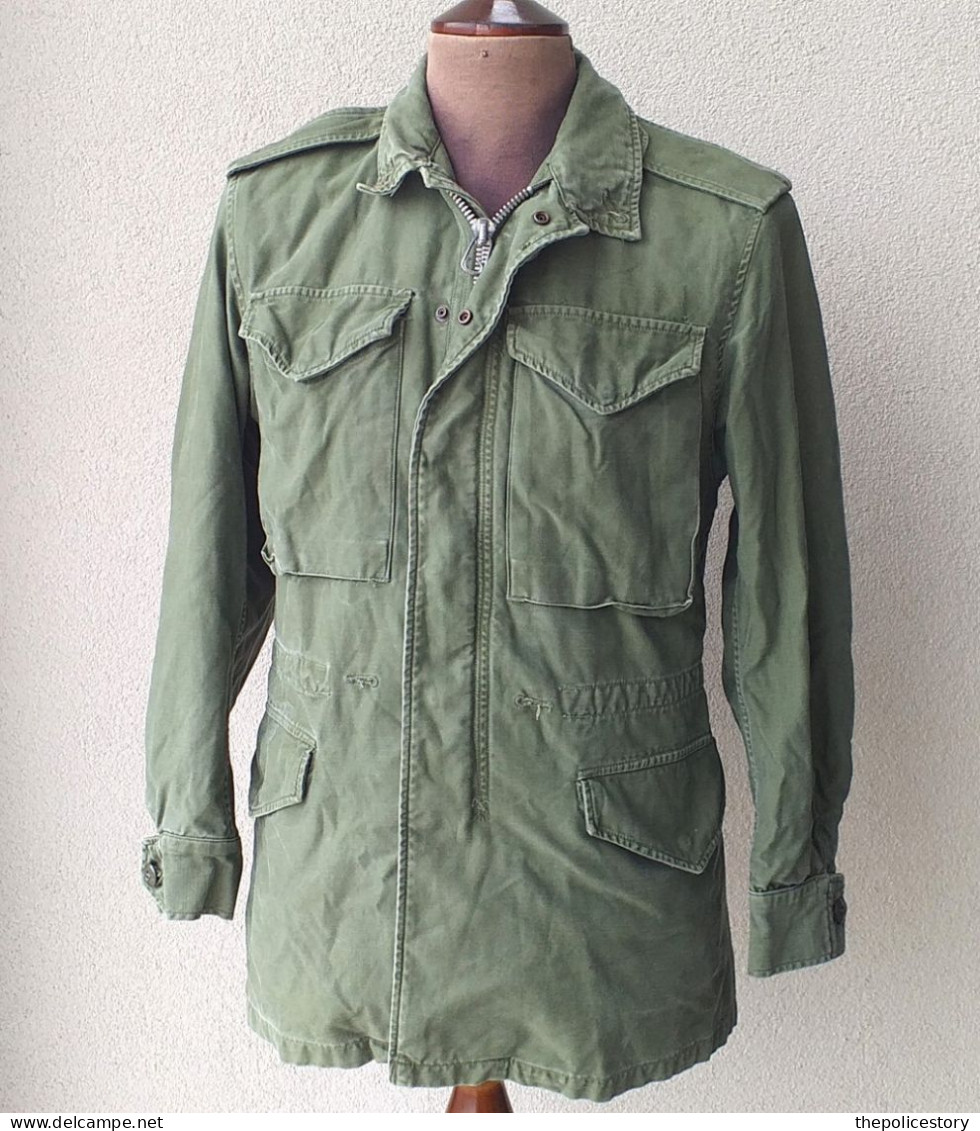 Field Jacket U.S. Army Coat Man's Cotton W/R Sateen O.D. Tg.XS Anni 60 Originale - Uniformes