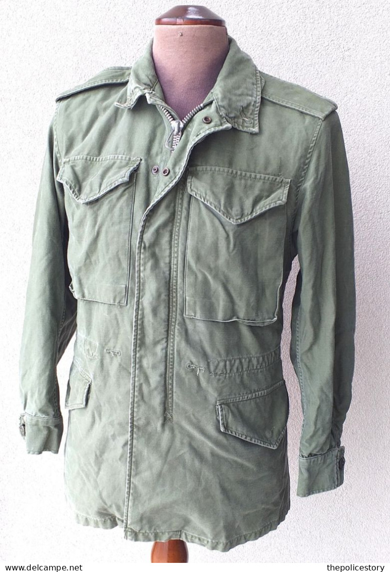 Field Jacket U.S. Army Coat Man's Cotton W/R Sateen O.D. Tg.XS Anni 60 Originale - Uniformen