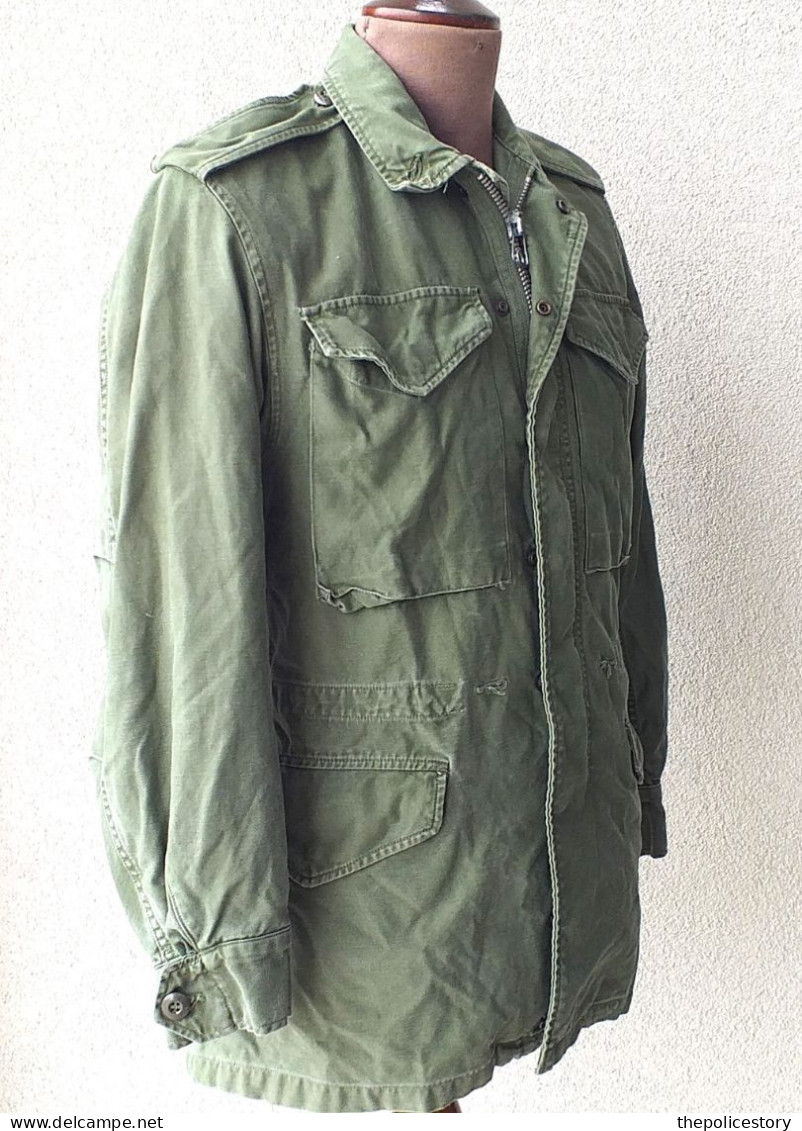 Field Jacket U.S. Army Coat Man's Cotton W/R Sateen O.D. tg.XS anni 60 originale