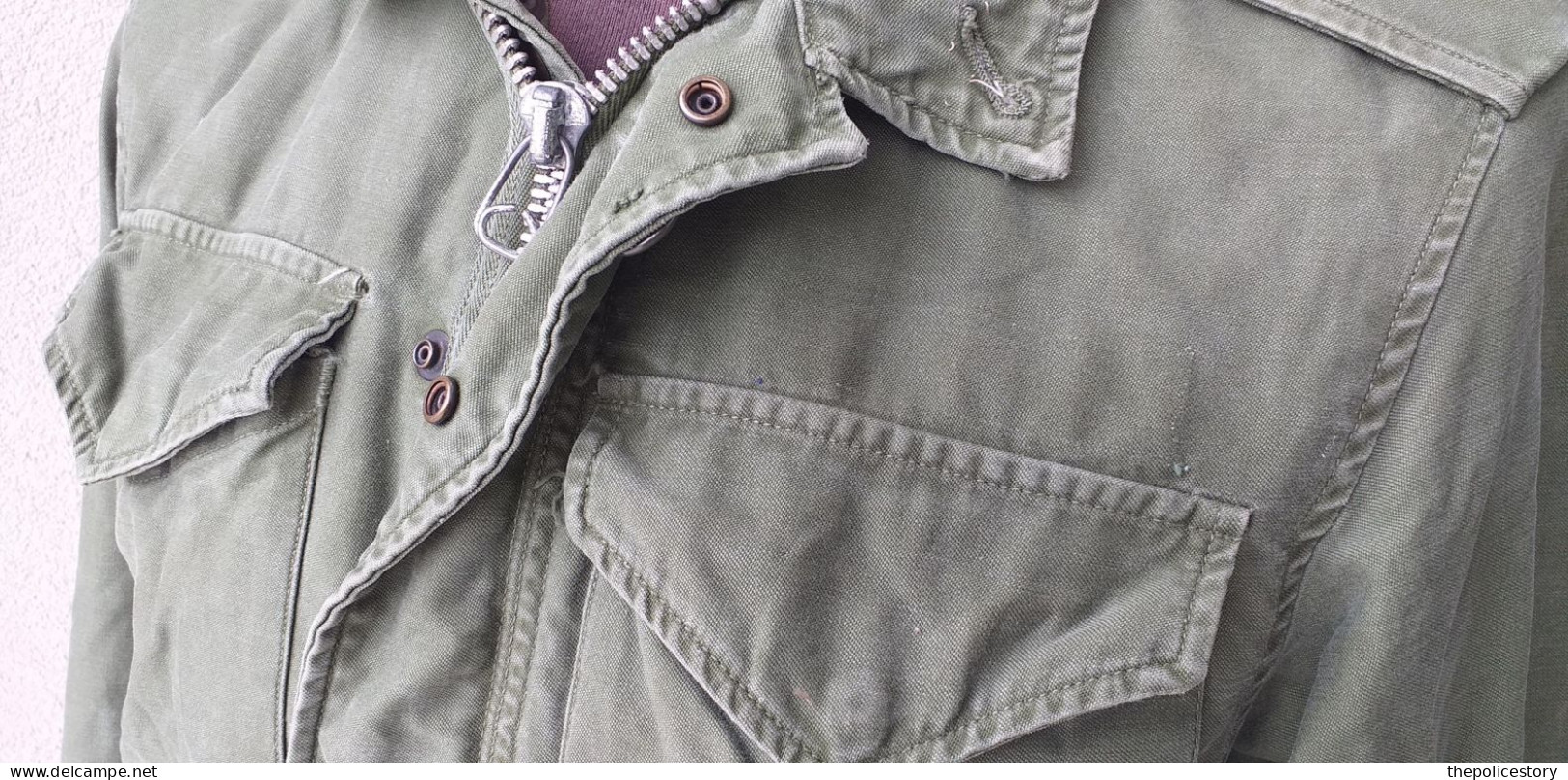 Field Jacket U.S. Army Coat Man's Cotton W/R Sateen O.D. tg.XS anni 60 originale