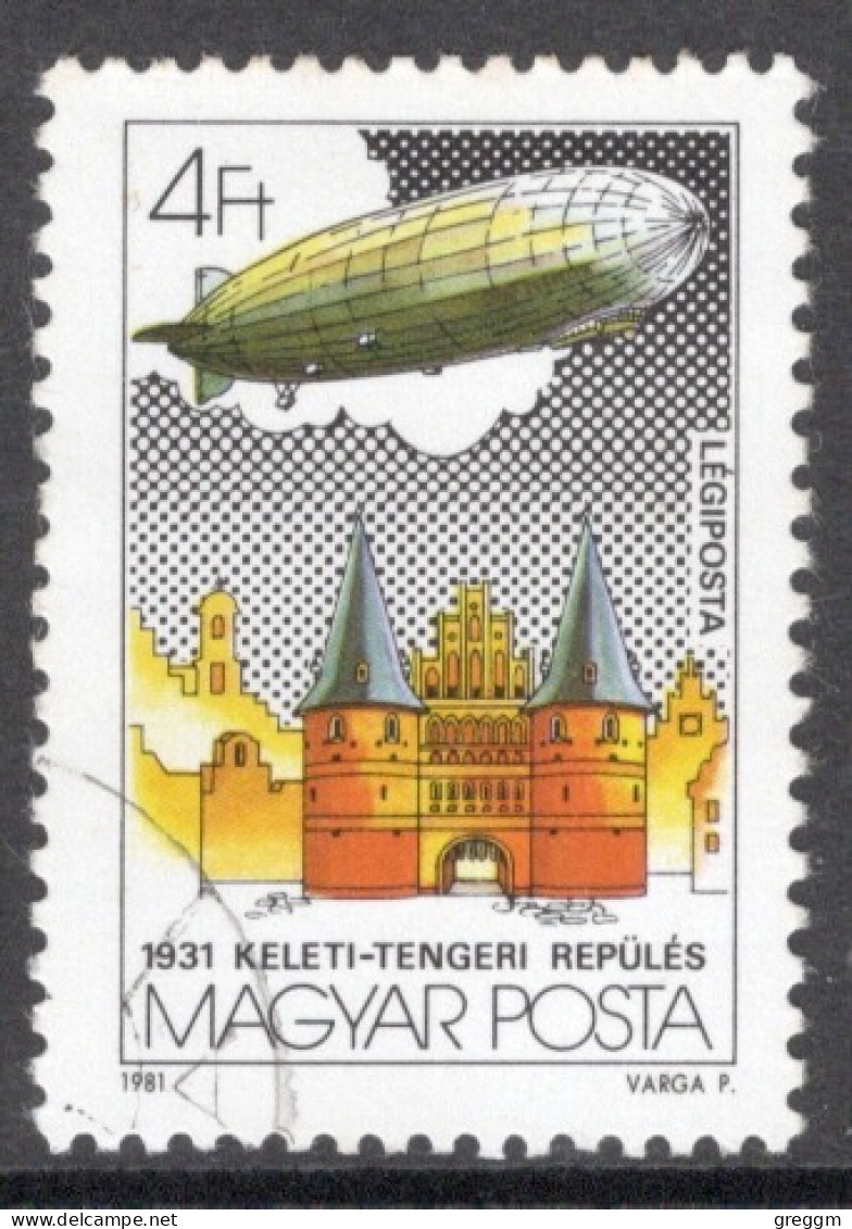 Hungary 1981  Single Stamp Celebrating  International Stamp Exhibition LURABA 1981, Luzern - Airships In Fine Used - Usati