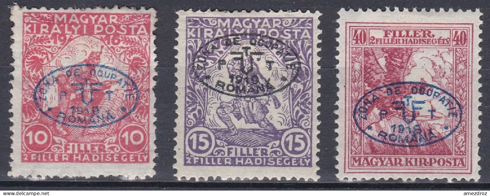 Hongrie Debrecen 1919 Mi 11-13 * Timbres De Bienfaisance  (A11) - Debreczen