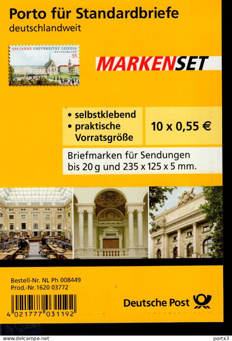 Folienblatt Bund Nr. 04 Universität Leipzig Gestempelt Used Hannover - 2001-2010
