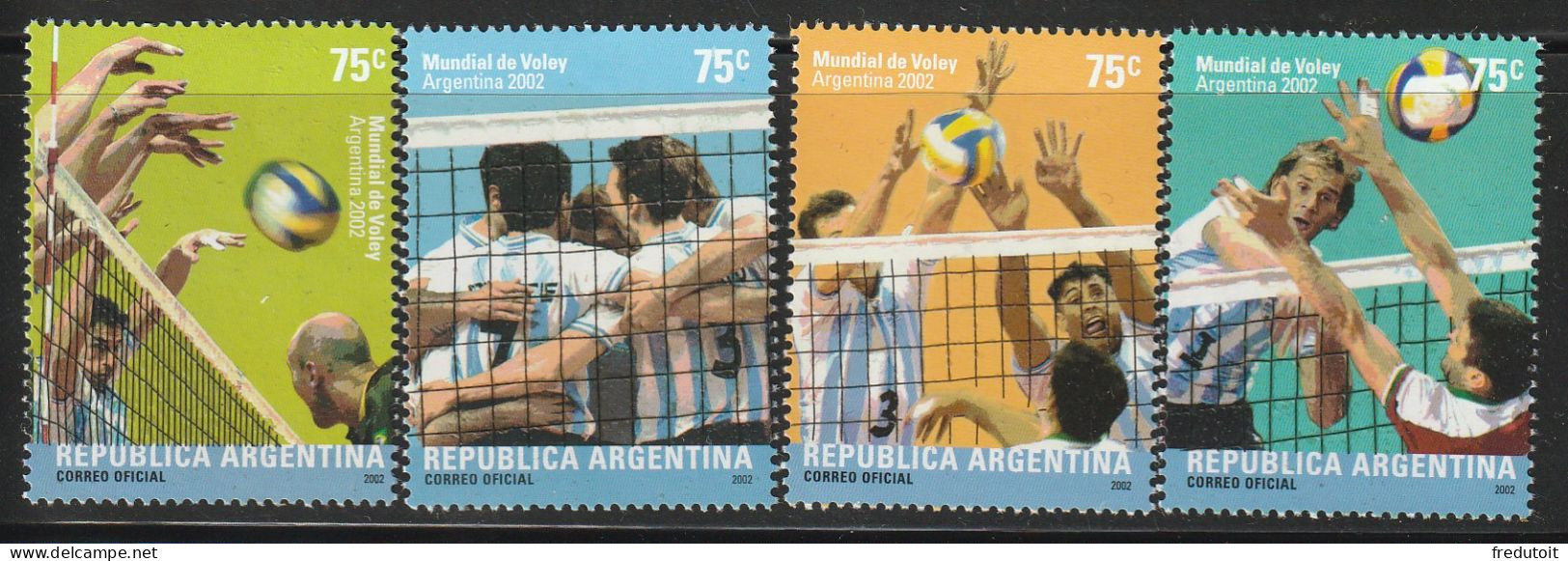 ARGENTINE - N°2338/41 ** (2002) Volley-ball - Unused Stamps