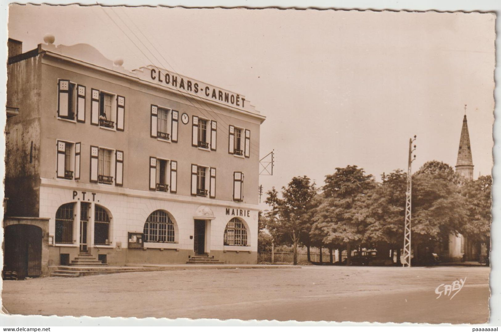 CLOHARS CARNOET  LA MAIRIE ET LE CLOCHER DE L EGLISE - Clohars-Carnoët