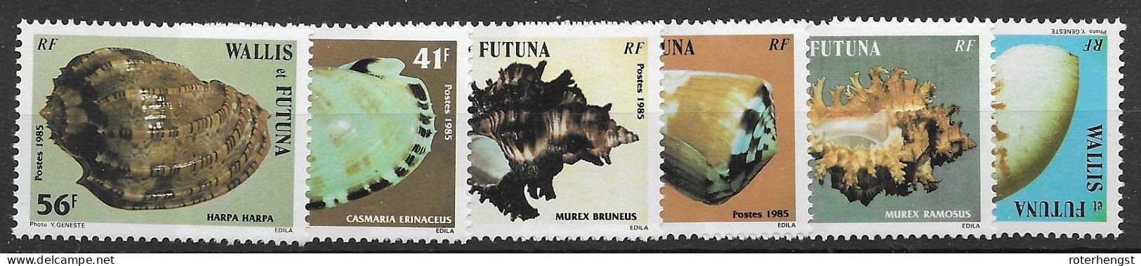 Wallis & Futuna 1985 Shells Set Mnh ** 8,50 Euros - Ongebruikt