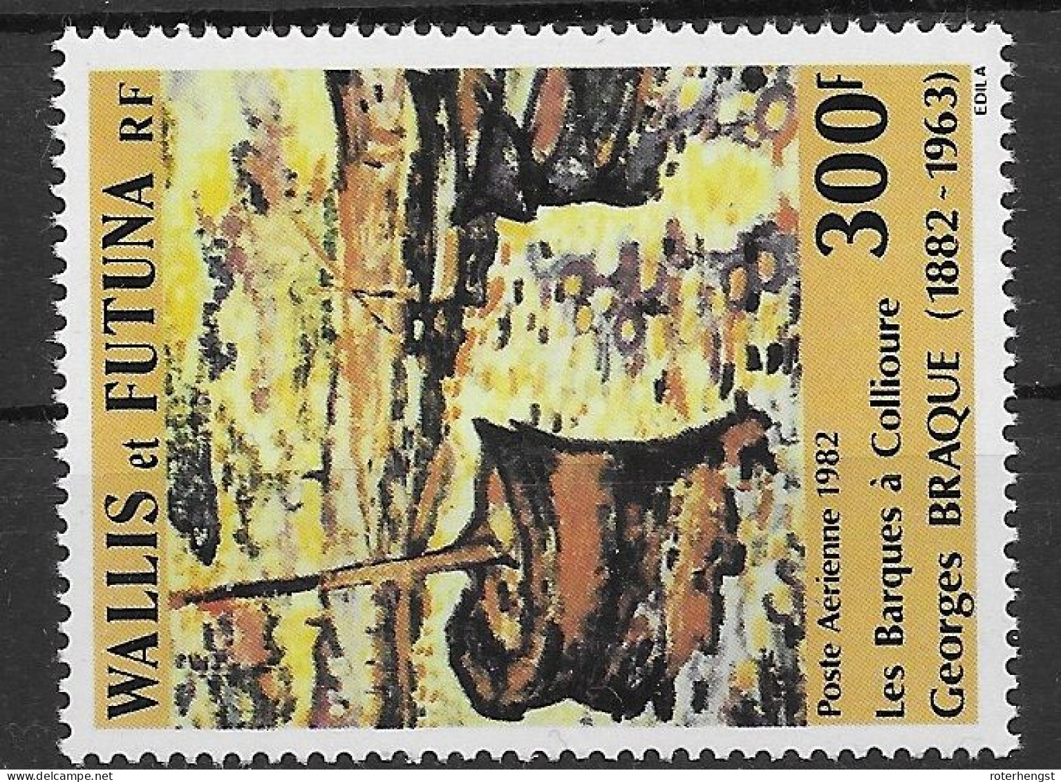 Wallis & Futuna 1982 Braque Painting Stamp Mnh ** 9,50 Euros - Nuovi