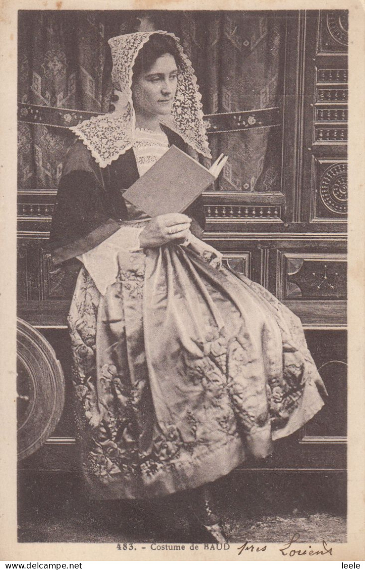 CF67.Vintage Postcard.Lady Wearing A Costume From The Baud Area Of France - Baud