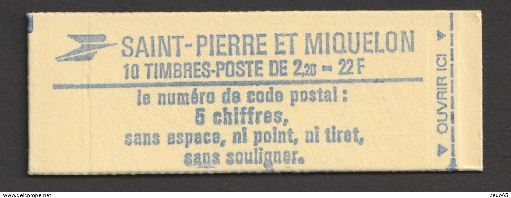 CARNET SPM N° C 464  NEUF** LUXE MNH  FERME - Cuadernillos