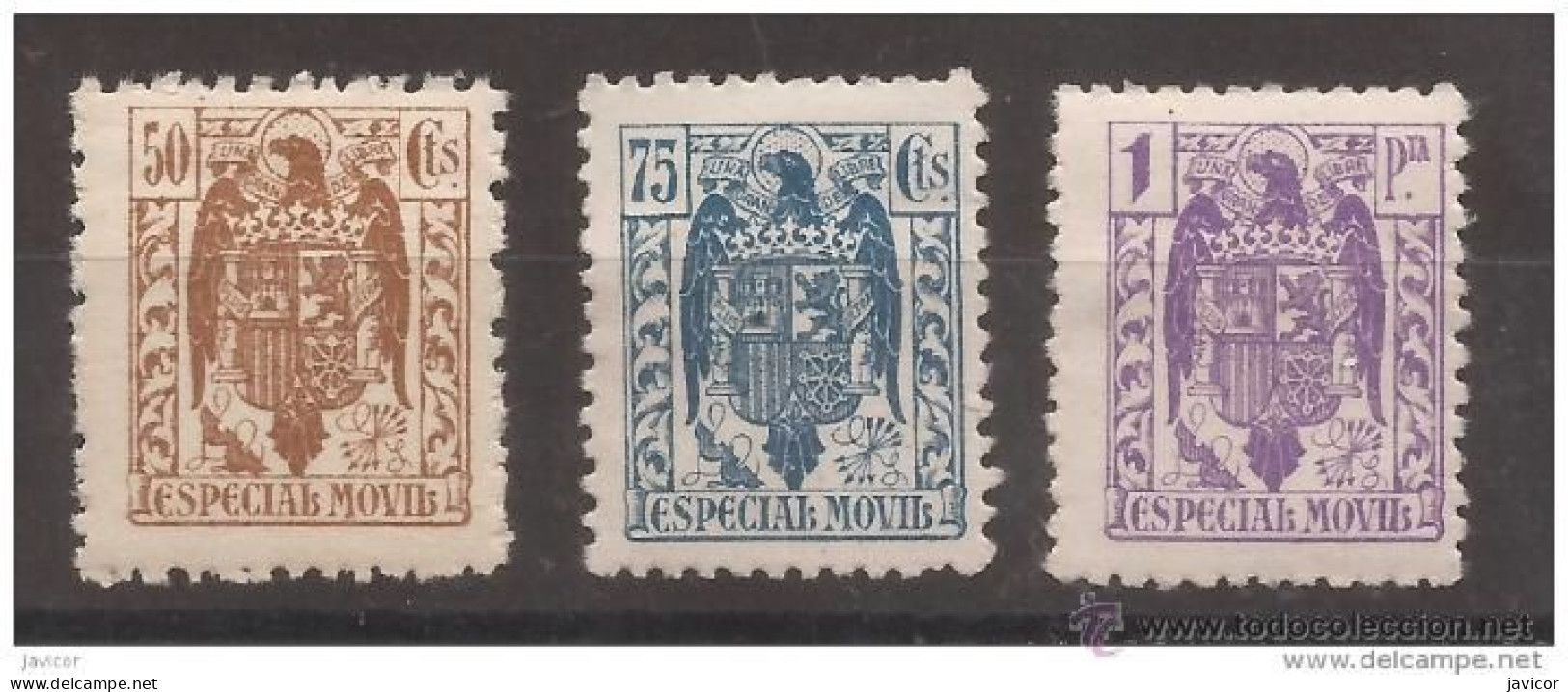 1938 Fiscales Especial Movil Varios Valores** MNH Sin Señales - Postage-Revenue Stamps