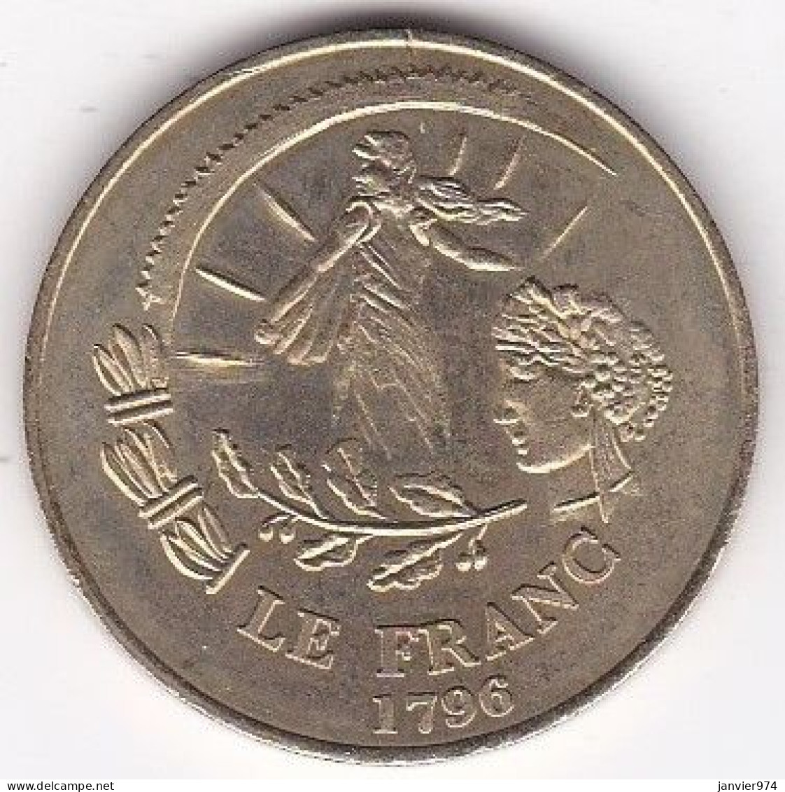 Jeton Le Franc 1796 - L'Euro 2002, Semeuse Et Tête De Cérès - Altri & Non Classificati