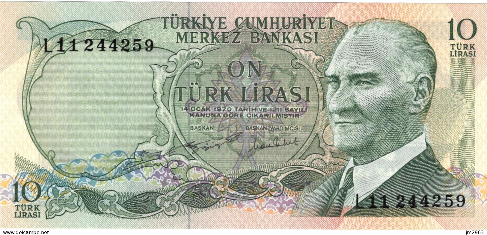 TURQUIE 10 LIRA UNC (1975) L11244259 - Turquia