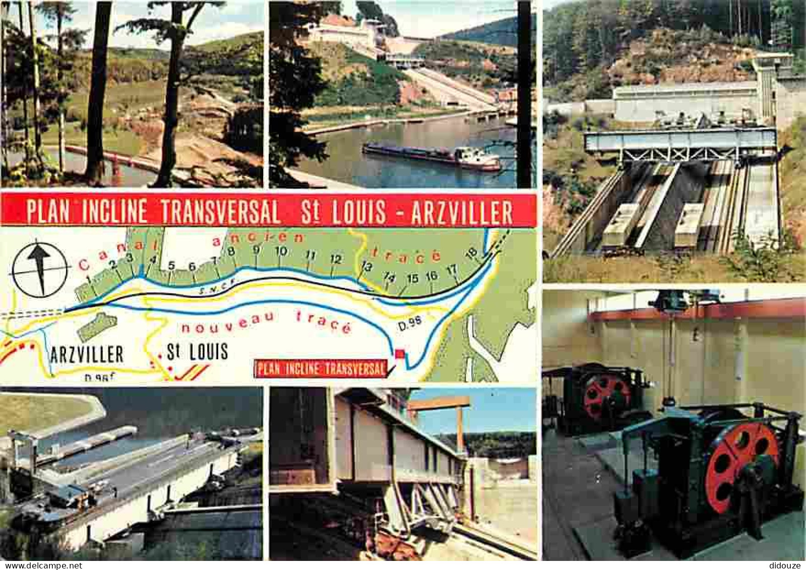 57 - Saint Louis - Arzviller - Le Plan Incliné Transversal - Ascenseur à Bateaux - Multivues - CPM - Voir Scans Recto-Ve - Arzviller