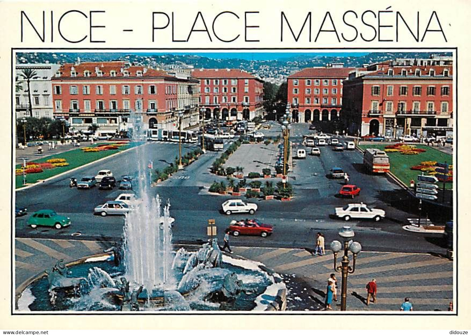 06 - Nice - La Place Masséna - Automobiles - Jets D'eau - CPM - Carte Neuve - Voir Scans Recto-Verso - Places, Squares