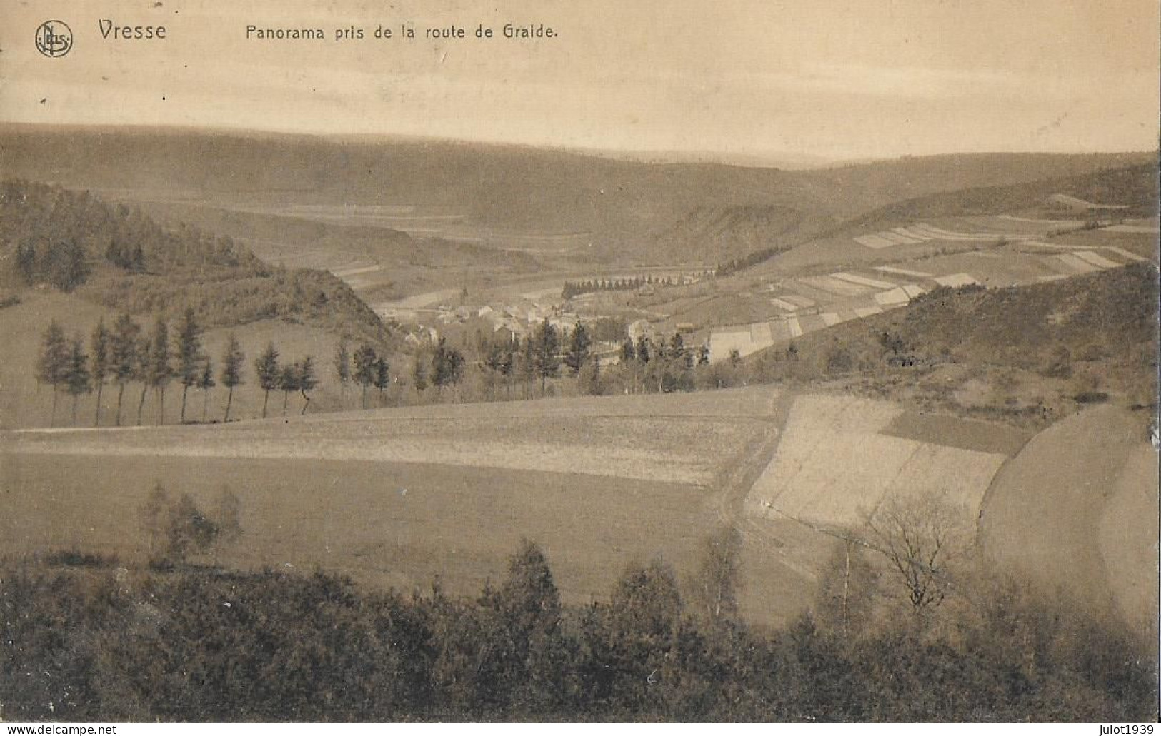 VRESSE ..-- Vue De La Route De GRAIDE . 1911 De GEDINNE Vers ANVERS  ( Melle Hélène SNOECK ) . - Vresse-sur-Semois