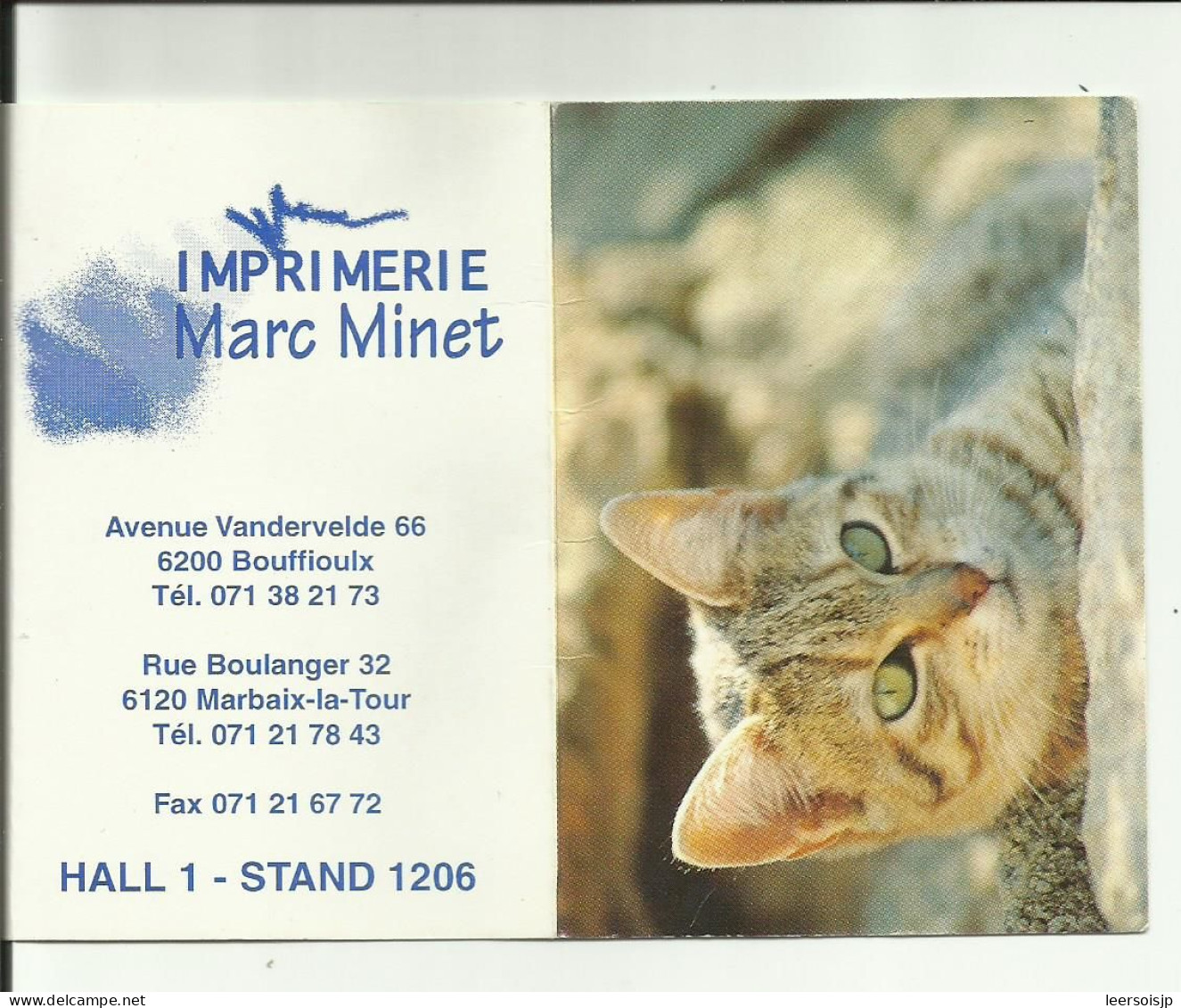 Imprimerie Marc Minet  Bouffioulx   Marbaix La Tour 2001 - Kleinformat : 2001-...