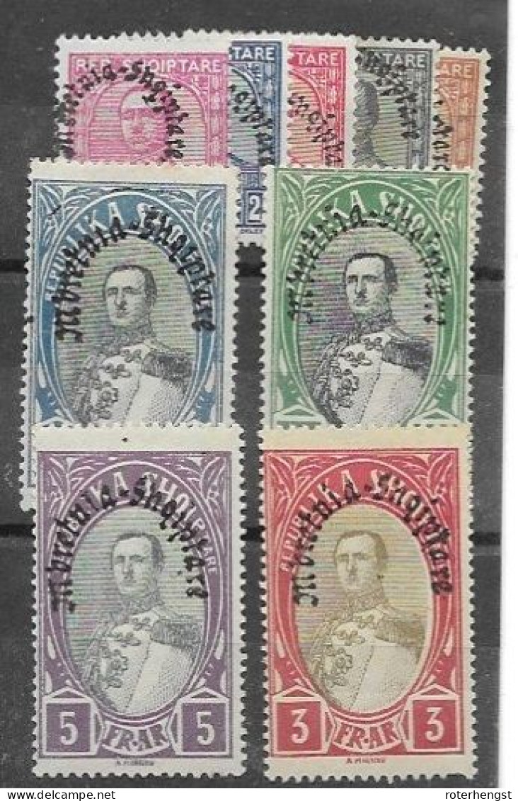 Albania Mh * 1928 (perf Of Red Value Was Folded, Not Missing) Incomplete Set Still (44 Euros) - Albania