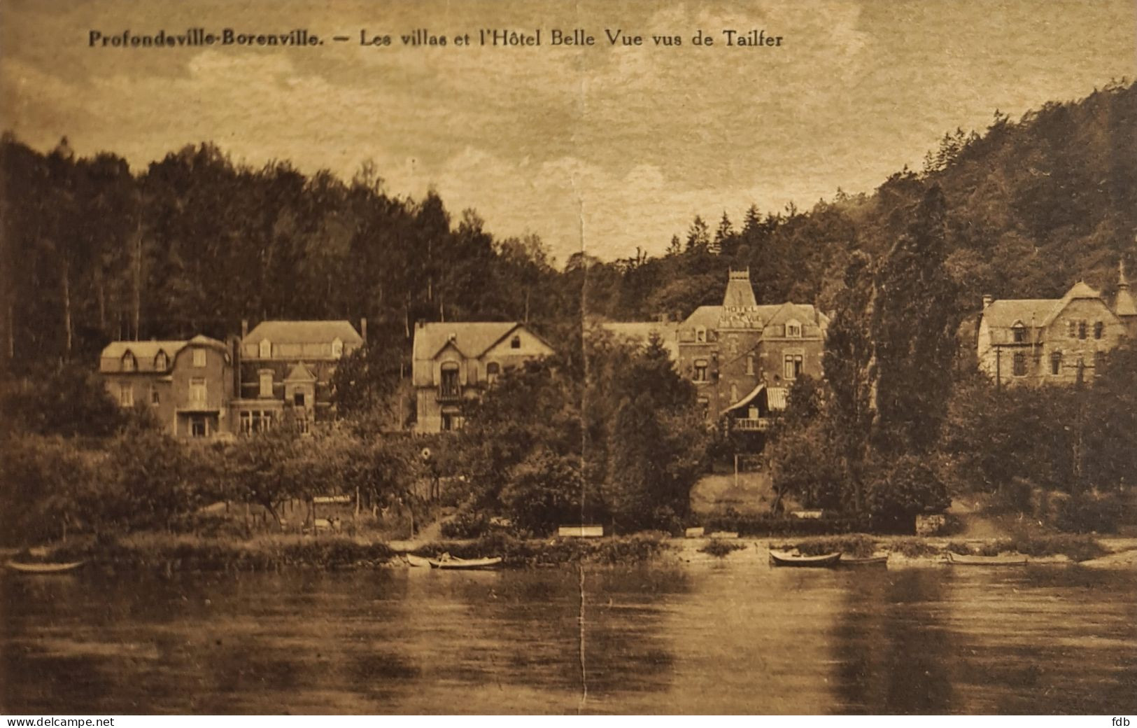 Profondeville-Boreuville - Les Villas Et L'hôtel Belle Vue - Vue De Tailfer - Profondeville