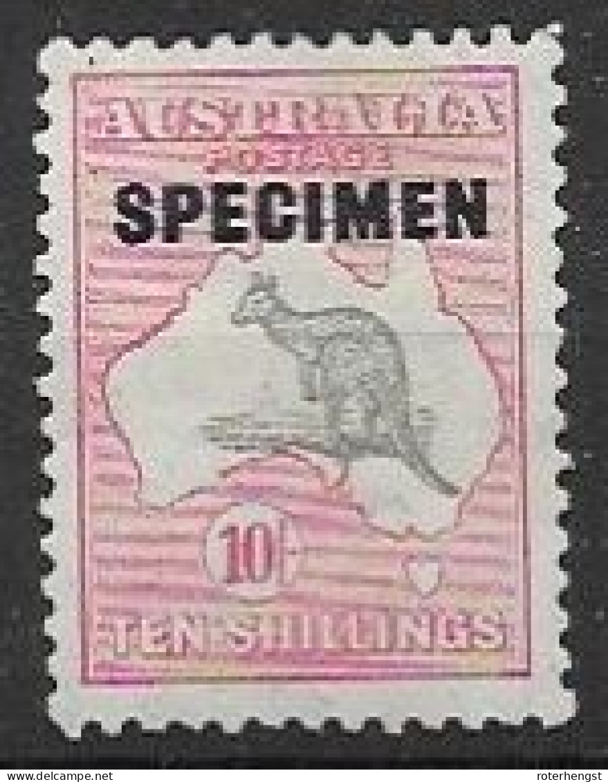 Australia Mlh * Specimen CA Watermark Low Hinge Trace Only 1932 (stamp 850 Euros) - Ongebruikt