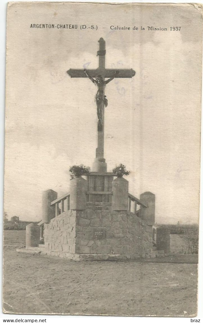 CPA Argenton Chateau Calvaire 1937 - Argenton Chateau