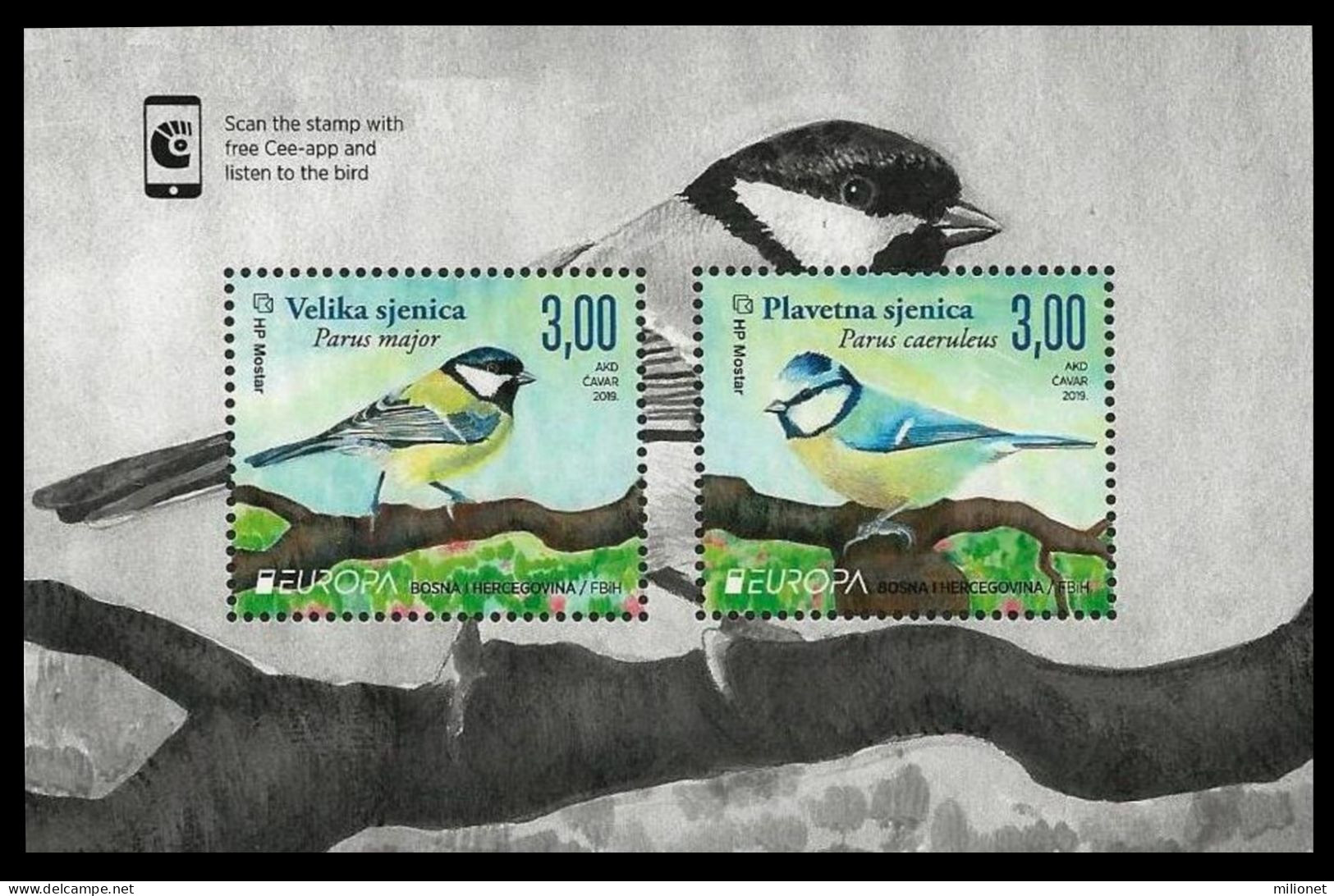 SALE!!! BOSNIA HERZEGOVINA CROAT POST (MOSTAR) 2019 EUROPA National Birds S/S Souvenir Sheet MNH ** - 2019