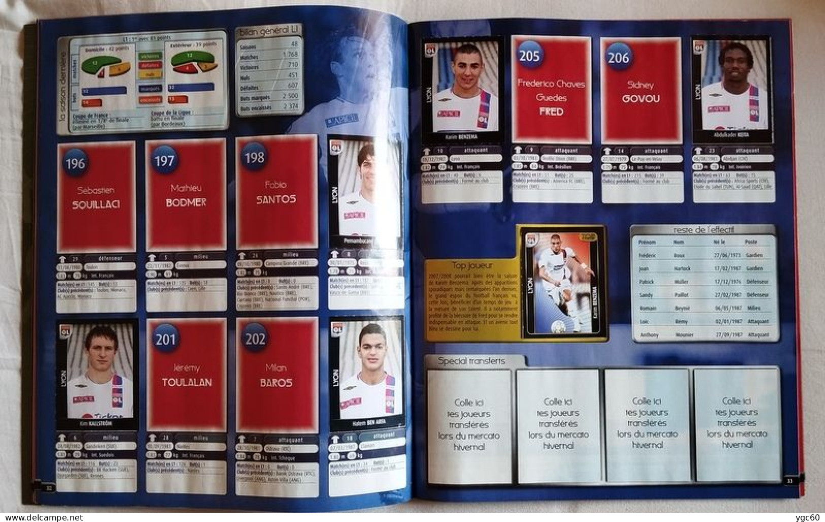 PANINI - ALBUM FOOT 2007/2008 AVEC 19 STICKERS DÉJÀ COLLÉS (voir Liste) - Edizione Francese