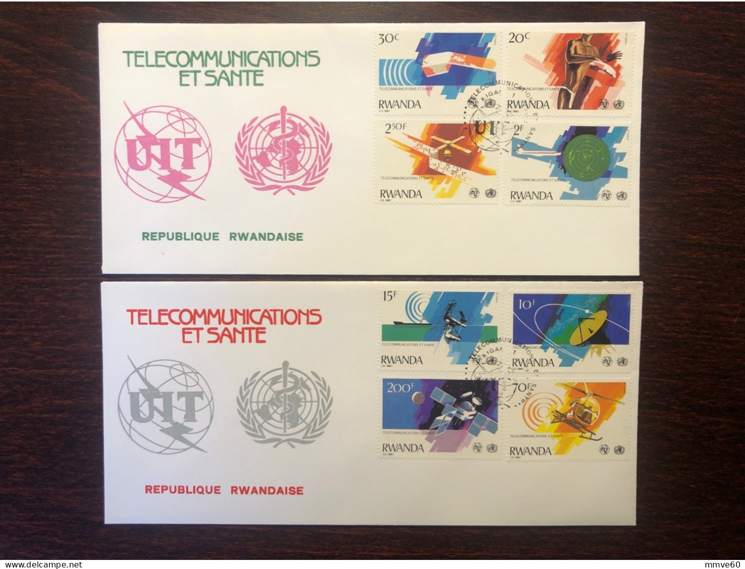 RWANDA  FDC COVER 1981 YEAR HEALTH AND TELECOMMUNICATIONS HEALTH MEDICINE STAMPS - 1980-1989