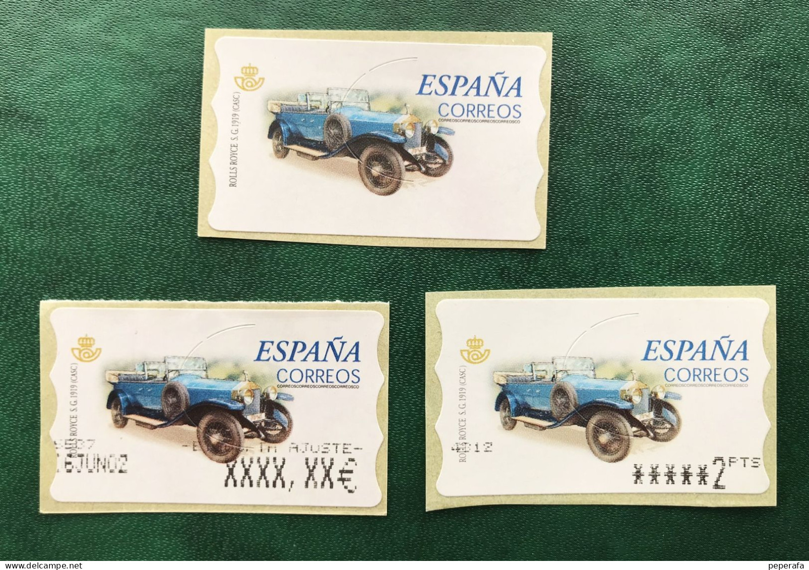 España Spain 2001, ATM ETIQUETA, Rols Royce S. G. 1919, Etiqueta Blanca, Ajuste, Valor Mínimo EPELSA, Nuevos ** - Vignette [ATM]