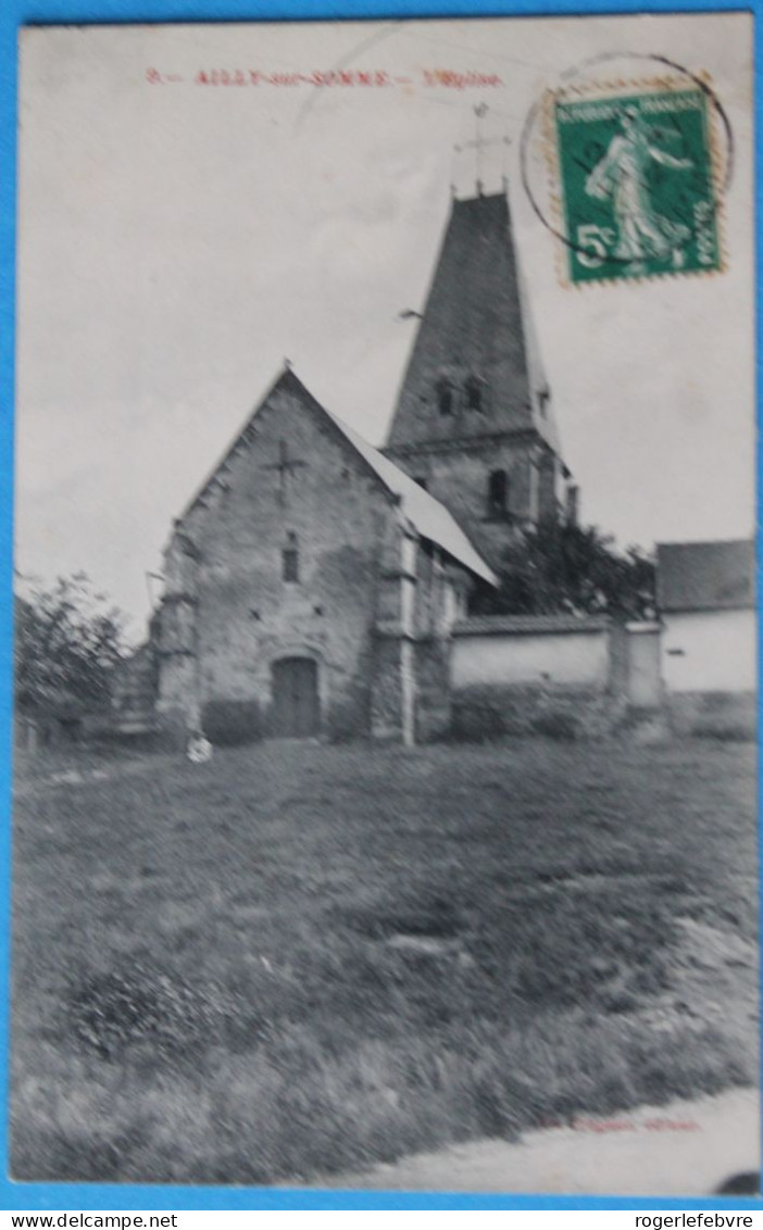 Cpa  D Ailly Sur Somme Ancienne Eglise - Ailly Sur Noye