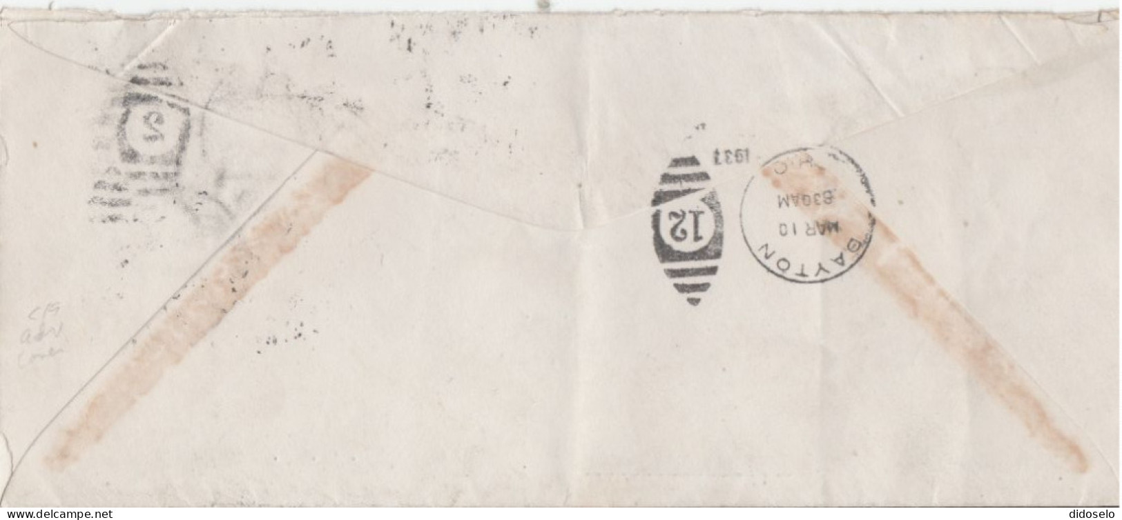 USA - 1937 - Air Mail Cover Detroit - Dayton / Well Canceled With Air Mail Label / Special Delivery - 1c. 1918-1940 Covers