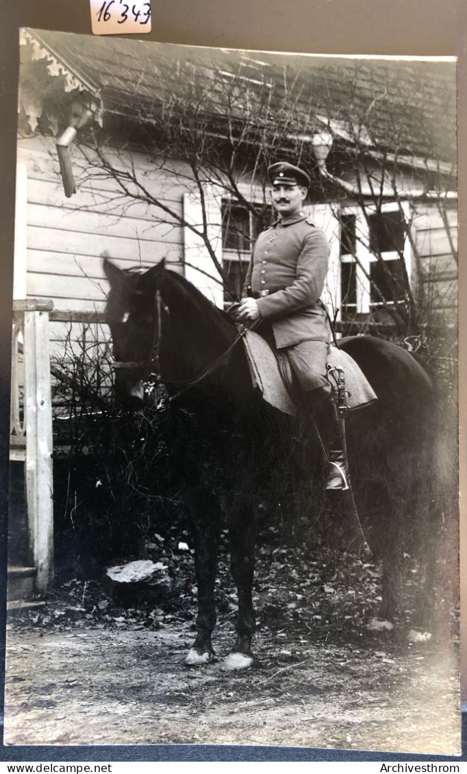 Lituania - Un Officier à Cheval En Mars 1917 (16'343) - Litauen