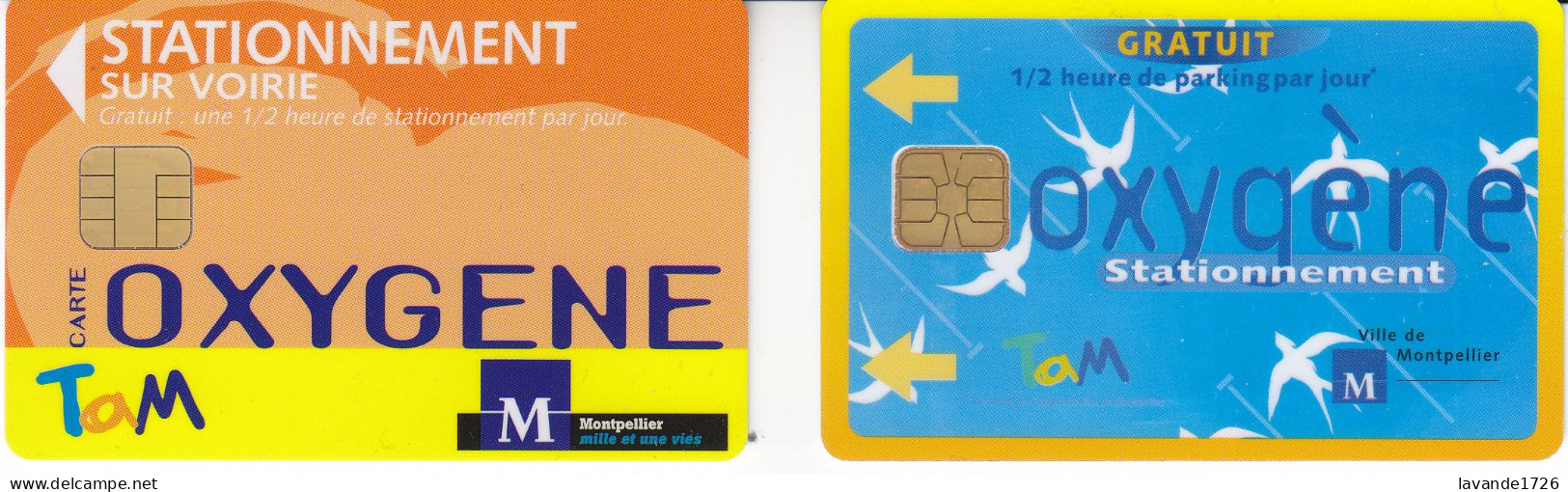 Lot De 2 Cartes De Stationnement De MONTPELLIER - PIAF Parking Cards