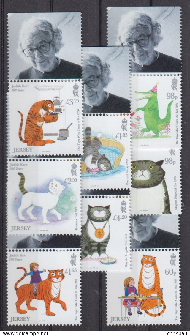 Jersey 2023 -100 Years Judith Kerr Set Of 8 Unmounted Mint NHM - Jersey