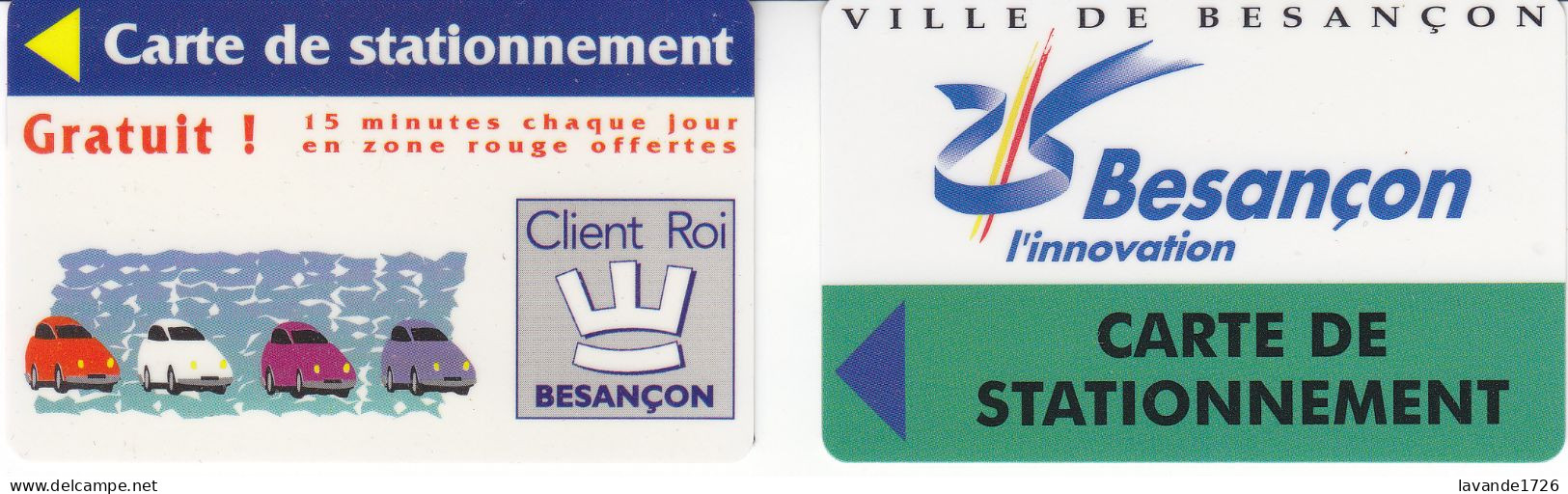 Lot De 2 Cartes De Stationnement Magnétique De BESANCON - Parkkarten