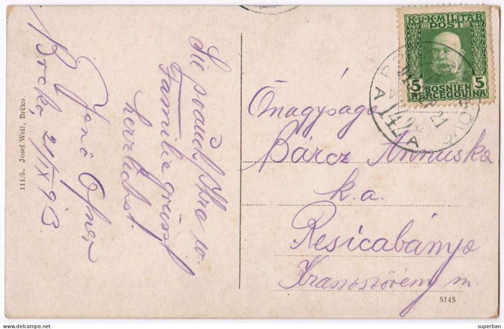 BRČKO : HAUPTPLATZ, HOTEL POSAVINA, RATHAUS / MAIN SQUARE, HOTEL, CITY HALL ~ 1910 - '913 - RRR ! (an353) - Bosnia And Herzegovina