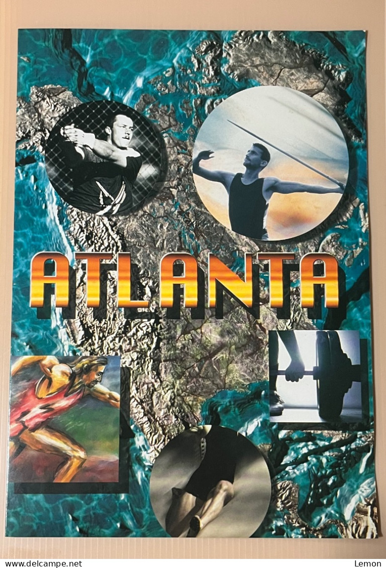 Mint Australia PACIFICNET Phonecard - Atlanta USA Olympic Sports (1000 Sets Only),Puzzle Set Of 4 Mint Cards With Folder - Australie