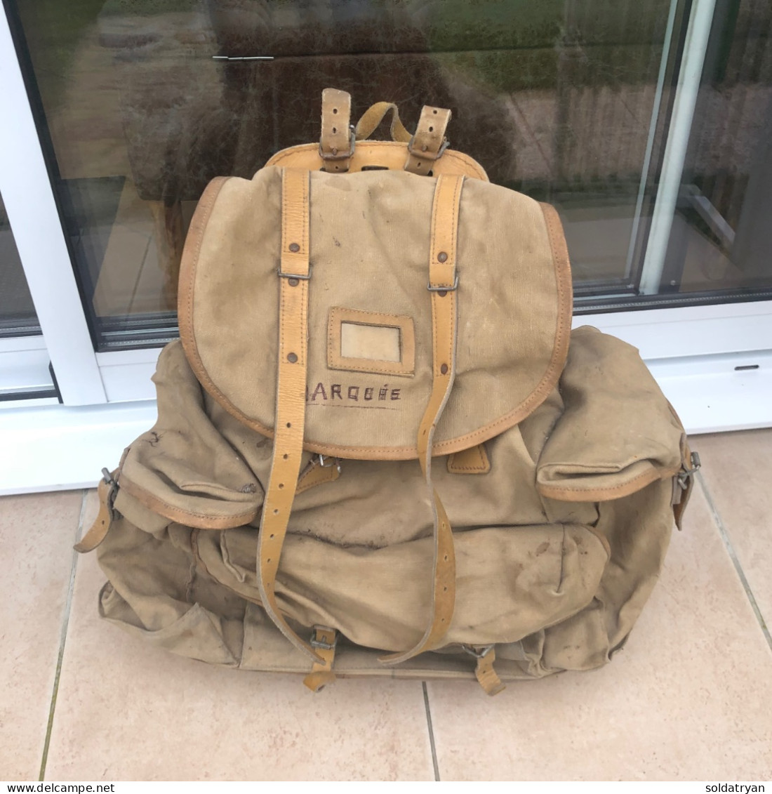 Grand SAC A DOS LAFUMA SCOUT MONTAGNE EN TOILE VINTAGE ANNEES 60 - Equipement