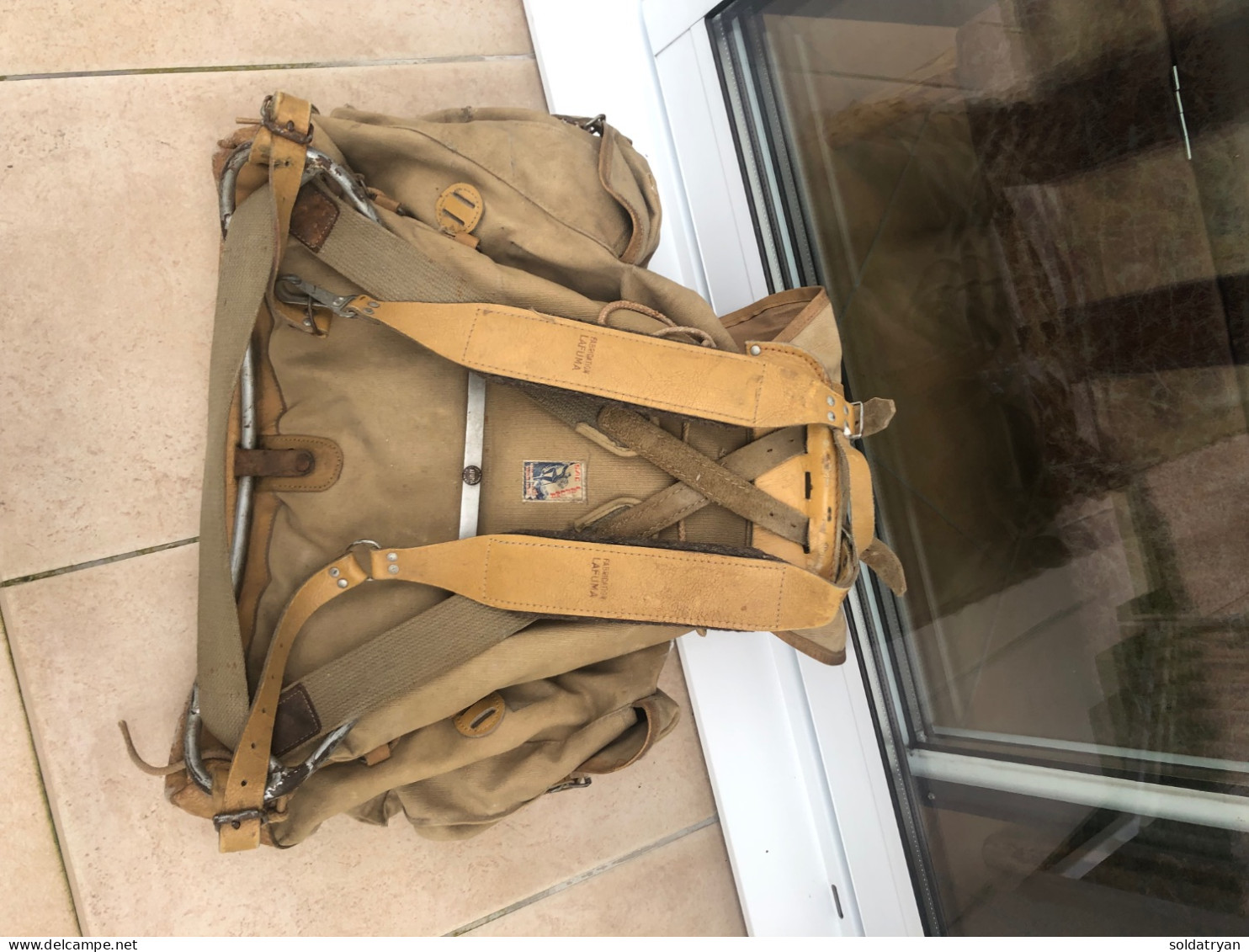 Grand SAC A DOS LAFUMA SCOUT MONTAGNE EN TOILE VINTAGE ANNEES 60 - Equipaggiamento