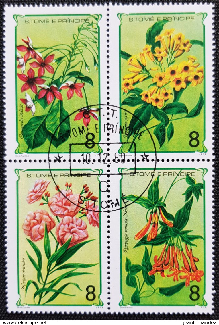 Sao Tome Et Principe 1979 Flora 1979 - Flowers  Stampworld N° 594 à 597 - São Tomé Und Príncipe