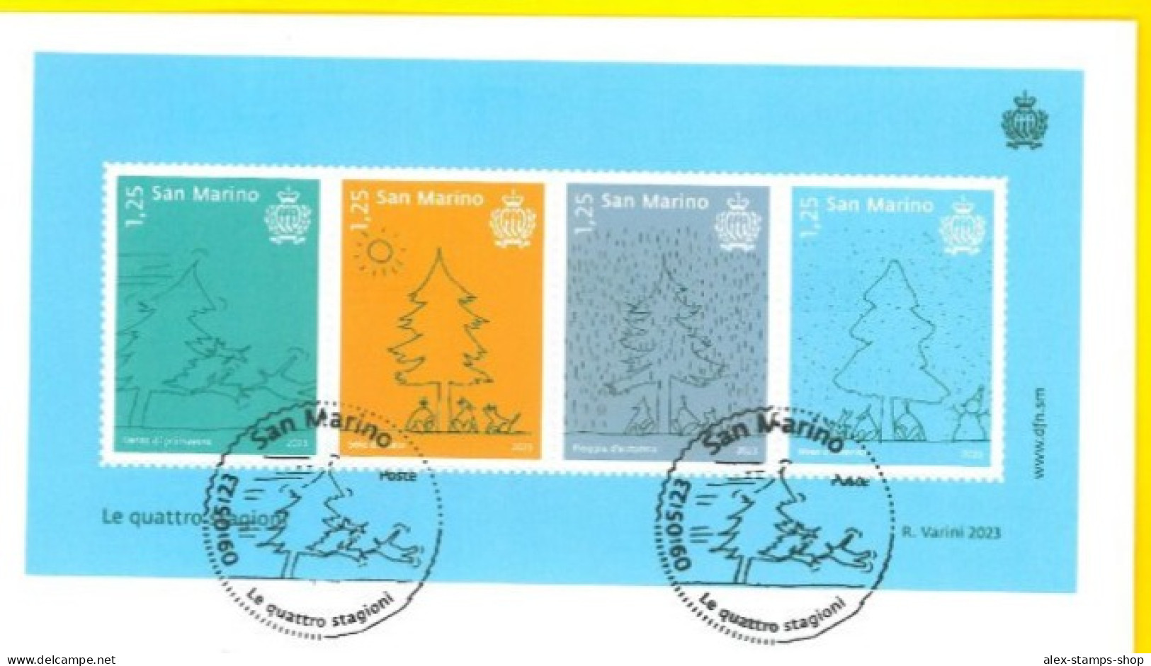 SAN MARINO 2023 FDC Le Quattro Stagioni - First Day Cover - FDC