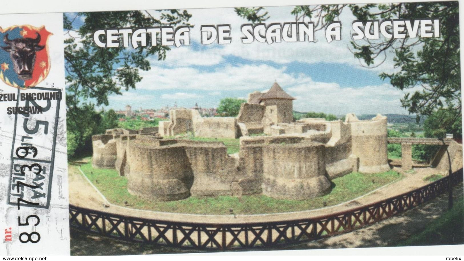 ROMANIA -SUCEAVA - MEDIEVAL FORTRESS (built In 14th Century) - Forteresse Médiévale  - Entry Ticket X 10 - Eintrittskarten