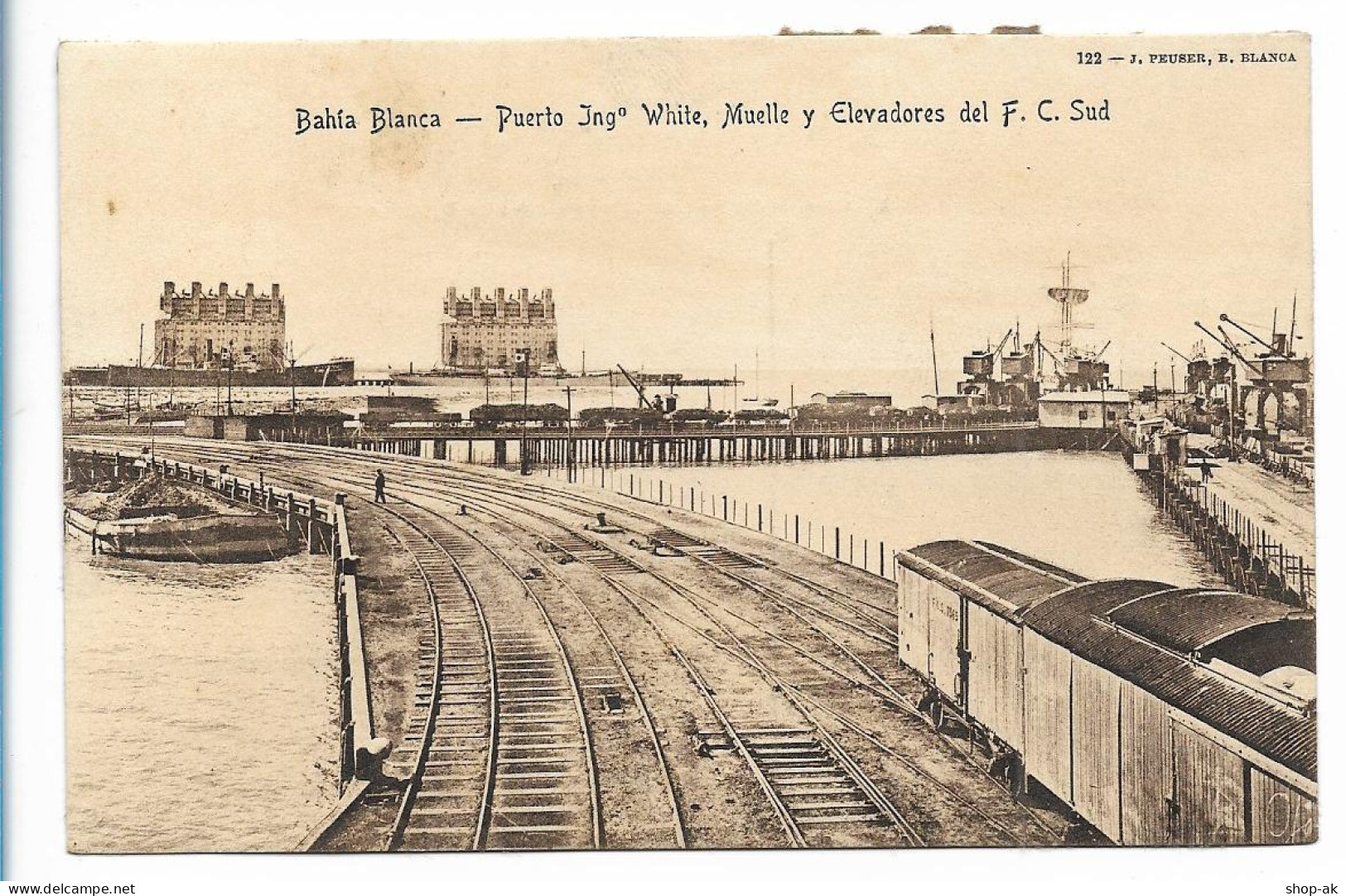 V2349/ Bahia Blanca - Puerto Ing White, Muelle Elevadores  Argentinien AK Ca1910 - Argentinië