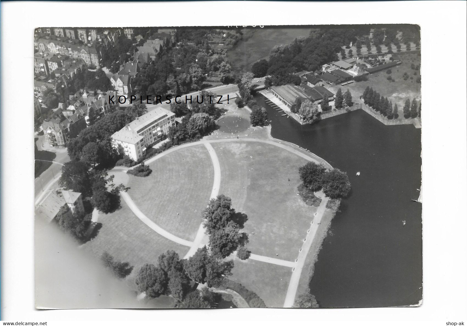 ZZ-6123/ Hamburg  Winterhude Seltenes Foto Luftbild 18 X 13cm Ca.1935 - Winterhude